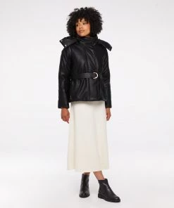 Mattnat LISBON Vegan Leather Puffer Jacket Outerwear