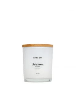 Mattnat LIFE IS SWEET REG. ROUND BAMBOO - Candle Candles