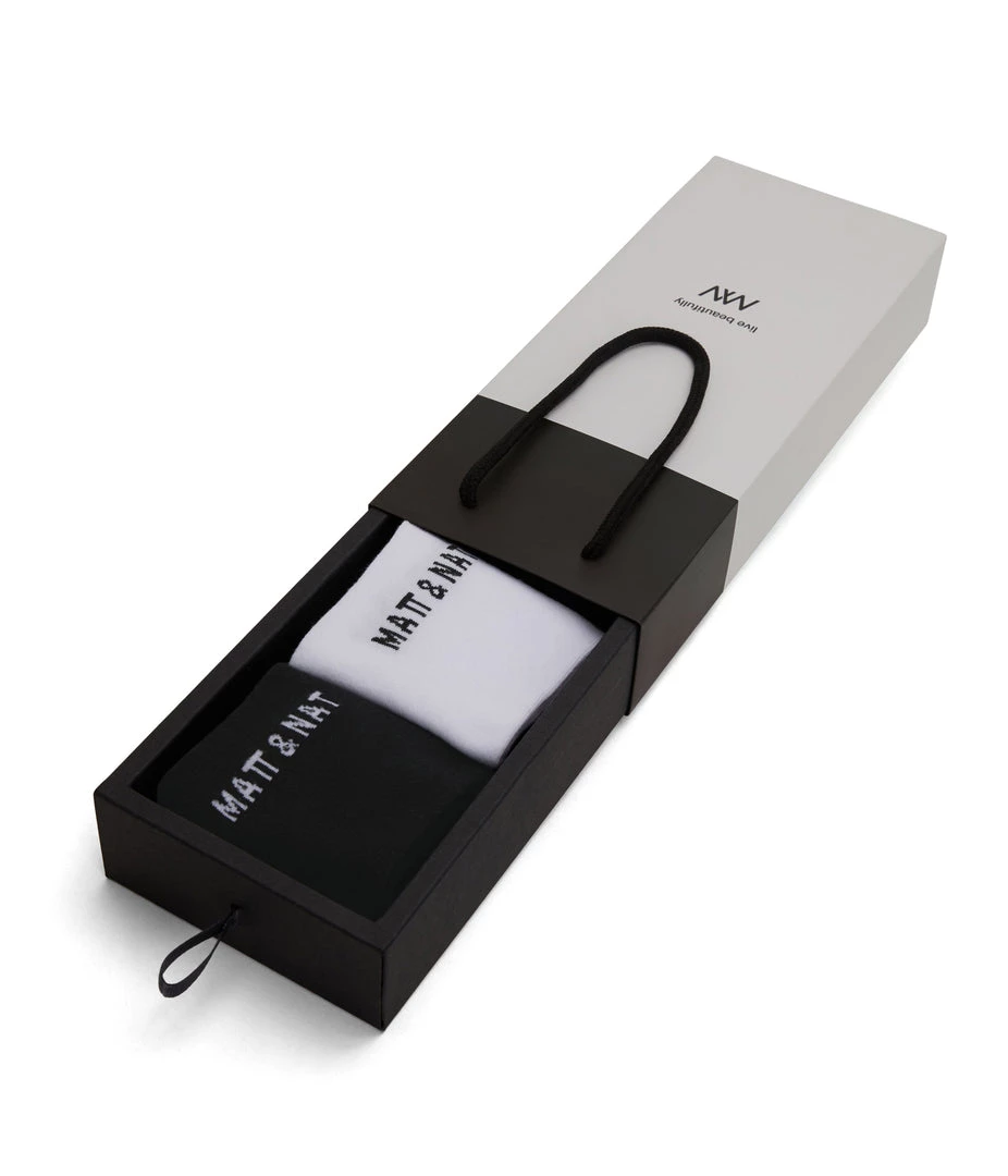 Mattnat SOCK Organic Cotton Socks Box Set Black & White 3 Mattnat SOCK Organic Cotton Socks Box Set Black & White